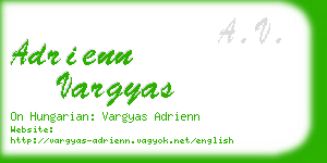 adrienn vargyas business card